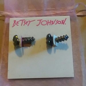 Betsy Johnson front & Back earrings